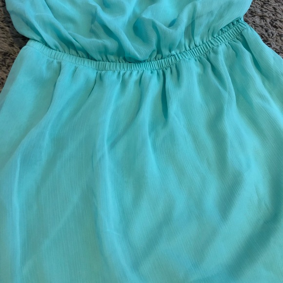 Strapless Mint Green Express Dress - Picture 3 of 3